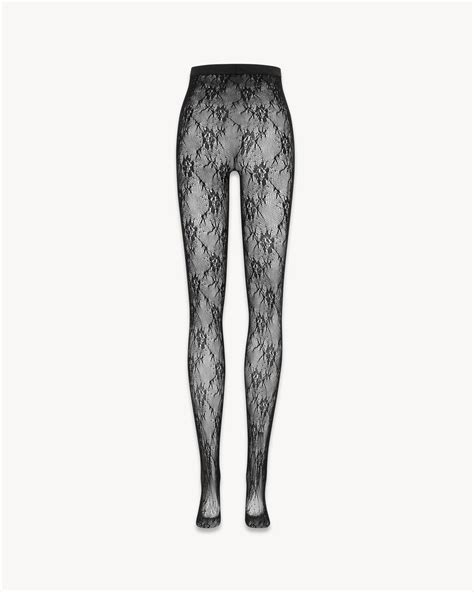 sheer black ysl tights|Lace Tights .